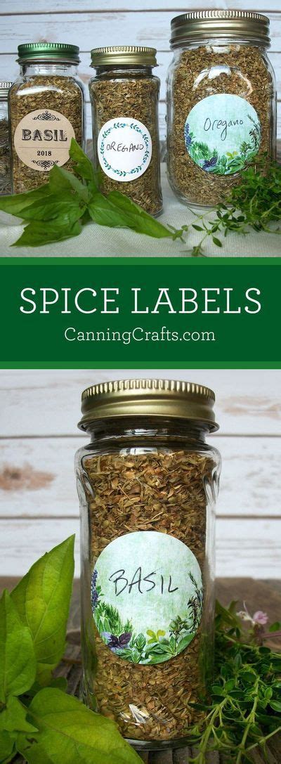 Shop For Herb And Spice Jar Labels Canningcrafts Spice Jar Labels