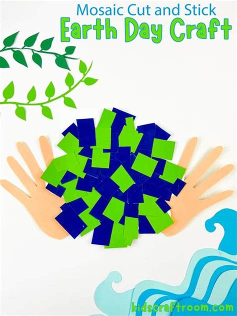Mosaic Handprint Earth Day Craft Kids Craft Room