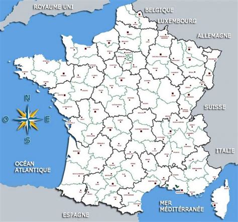 Carte de leurope cartes reliefs villes pays euro ue. Carte De France Avec Villes Principales - Imprimer Demat ...
