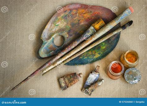 Brushes And Paint Artist Stock Photo Image Of Close 57526068