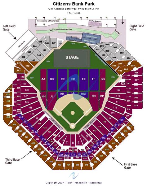 Citizens Bank Park Seating Chart With Row Numbers Chart Walls