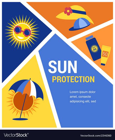 Sun Protection Royalty Free Vector Image Vectorstock
