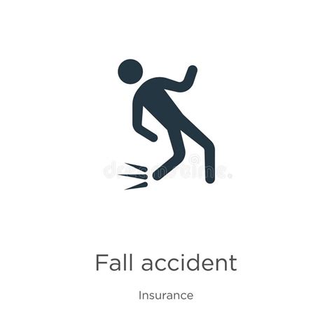 Vectoren Van Het Ongevallenpictogram Trendy Flat Fall Accident Icon Uit