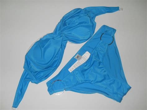 FASHION CARE 2U S238 Sexy Blue Swimwear Padding Bikini Bra Set 3pcs