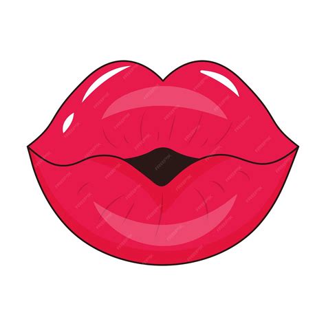 premium vector sexy wet lips in pop art style woman s halfopen mouth