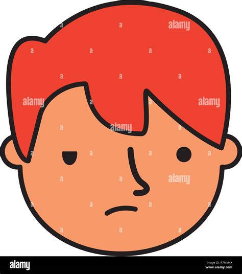 Boy Face Sad Expression Gesture Stock Vector Image And Art Alamy