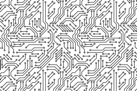 Print Circuit Board Seamless Pattern Graphic Patterns ~ Creative Market