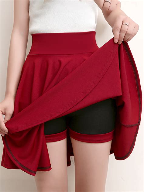 surmiitro shorts skirts womens 2022 summer fashion school korean style red black mini aesthetic