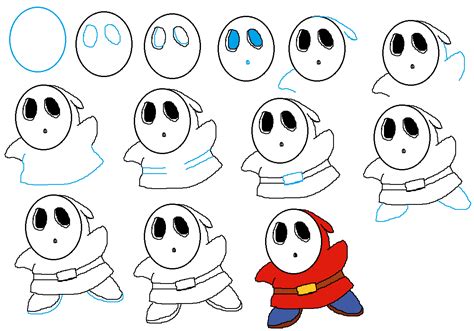 In this video i show how to draw mario from nintendo games super mario bros and super mario run. how to draw a shy guy from mario | How to draw mario ...