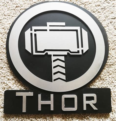 3d Thor Avenger Logo Comic Marvel Avengers Inspirado Etsy