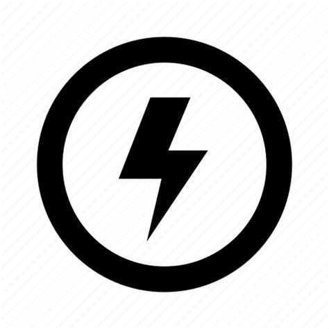 Charge Circle Electric Fast Lightning Power Icon