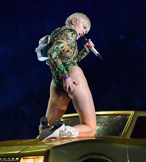 Miley Cyrus Performs At Bangerz Tour Barclays Center In Brooklyn Ny