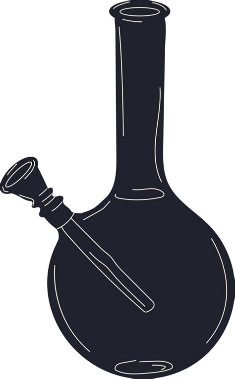 Glass Bong For Smoking Weed Hand Drawn Trendy 13760752 Png