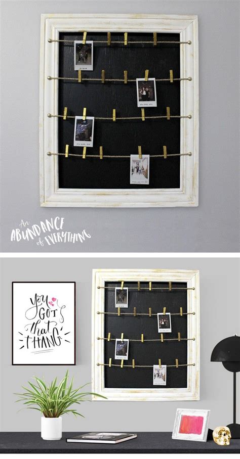 It allows us to display photographs of favorite people and places. Do it yourself Clothesline Polaroid Picture Frame | Polaroid picture frame, Clothesline picture ...