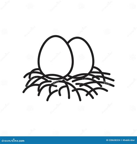 Nest Egg Icon Template Black Color Editable Stock Vector Illustration