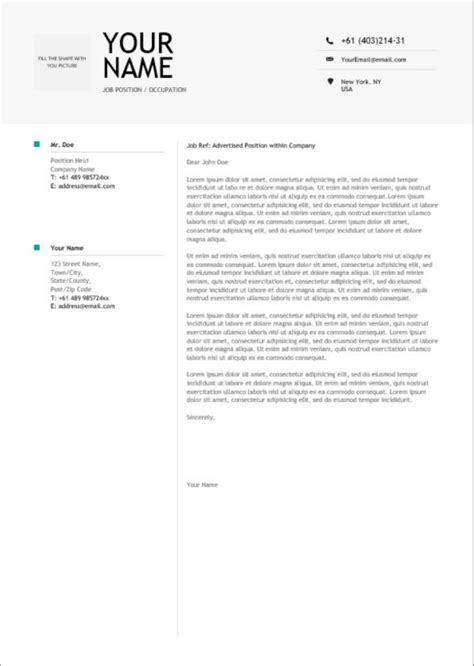 Download Free Cover Letter Template Word