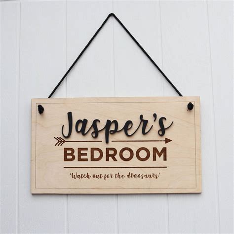 Personalised Wooden Bedroom Sign By Marf Creative