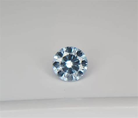 Diamond 017 Ct Brilliant Round Fancy Greenish Blue Catawiki