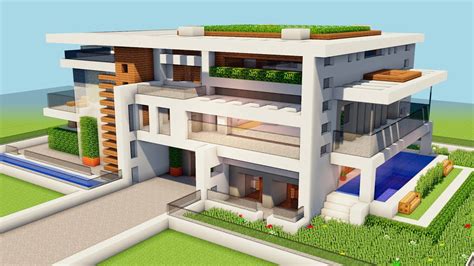 Minecraft house designaugust 10, 2017. *NEW* MINECRAFT: How To Build A Big Modern House -Tutorial ...