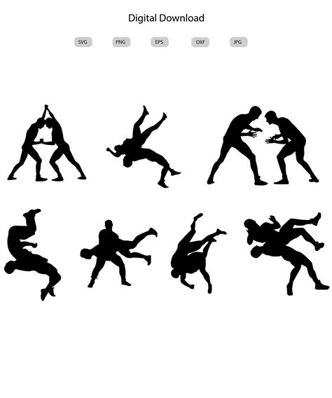 Wrestling Svg Wrestling Silhouette Wrestling Svg Bundle Etsy Österreich