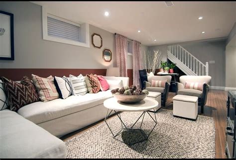 11 Easy Ways To Brighten Up A Dark Basement Basement Living Rooms