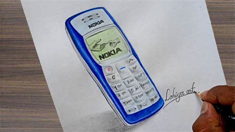 Drawing A Cell Phone Nokia How To Draw Graphite Pencils Sketch