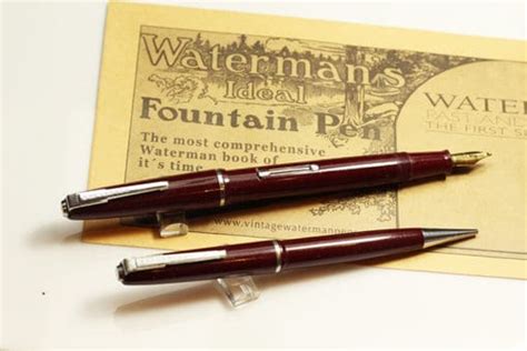 Vintage Waterman Pen And Pencil Made In Canada Pen With 14k Rounded Rare