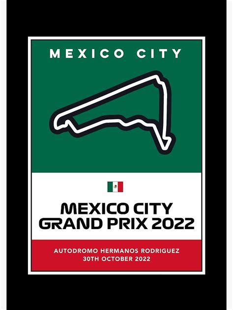 Mexico City Grand Prix F1 2022 Poster Spiral Notebook By
