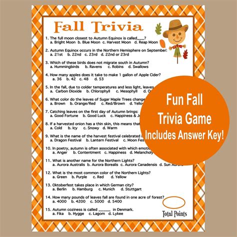 fall trivia game printable autumn game fall time activities etsy canada