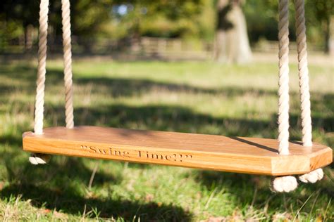 Traditional Solid Oak Tree Swing Double Adult The Fine Wooden