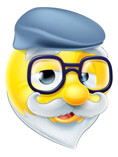Emoticon Mayor De Emoji Del Hombre Stock De Ilustraci N Funny Emoji Faces Emoticon Old Man