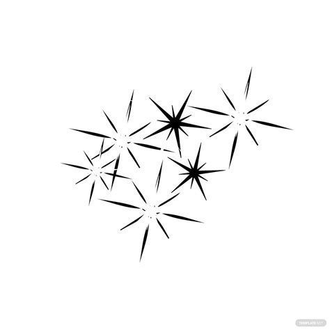 Free Black And White Sparkle Clipart Download In Illustrator