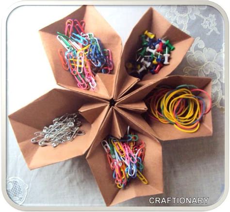 Organize Small Office Craft Supplies While Working Office Origami