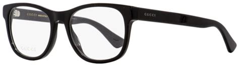 gucci rectangular eyeglasses gg0004o 001 black 53mm 0004 ebay