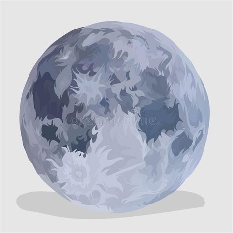 Moon Realistic Hand Drawn Illustrations And Vectors White Background