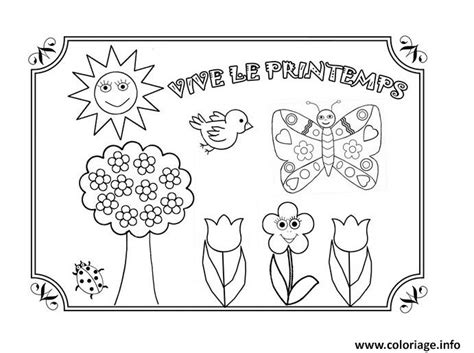 Coloriage Vive Le Printemps Maternelle