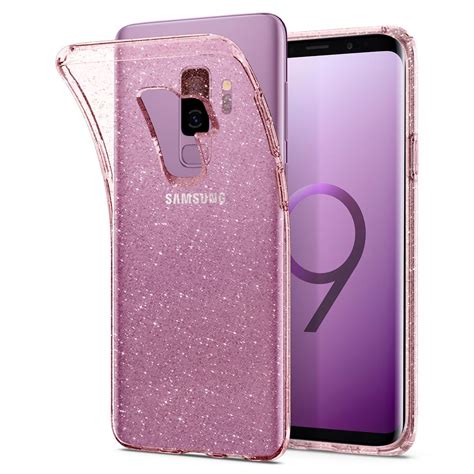 Spigen Samsung Galaxy S9 Plus Case Liquid Crystal Glitter Rose Quartz
