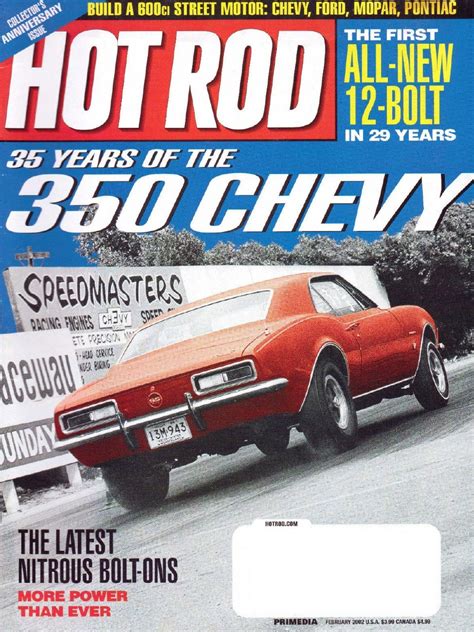 Hot Rod 2002 Feb 65 Hemi Belvedere Ss Chevy 350 2000 2009 Jim