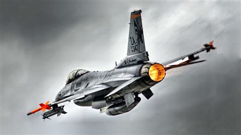 Hd Wallpaper F16 Afterburner Hdr Missles Fighter Engine Aircraft