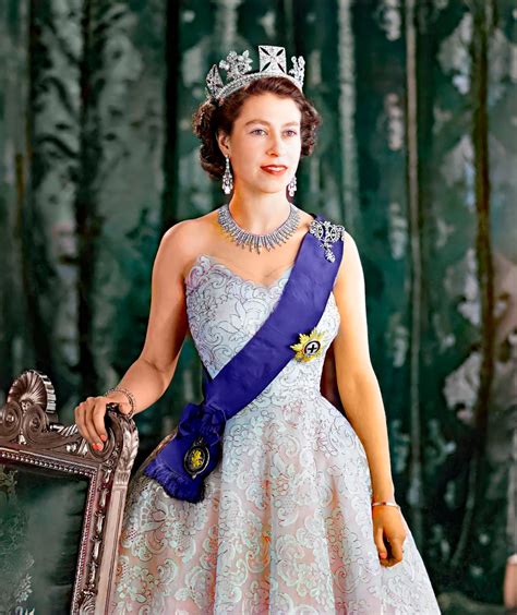 Portrait De La Reine Elizabeth Ii 11 X 14 Photo Print Etsy France