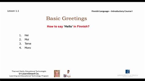 Greetings In Finnish Language Youtube