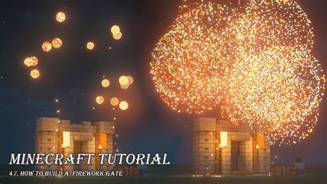 🔧 Minecraft Tutorial 🧨 How To Build A Firework Gate 🧨 Youtube How