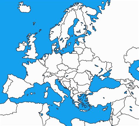 Vector Map Of Europe Continent Political One Stop Map Intended For