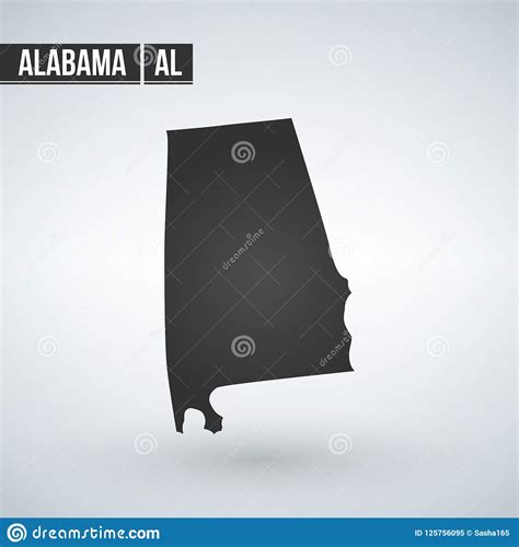 Map Of The Us State Of Alabama Vector Illustration Isolated On
