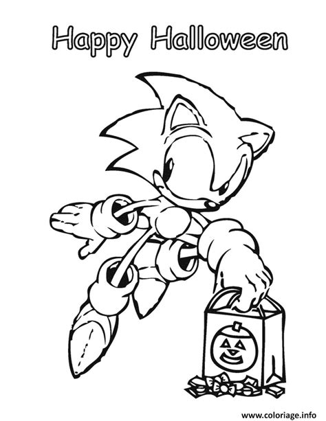 This coloring page will teach your children to. Coloriage sonic halloween - JeColorie.com