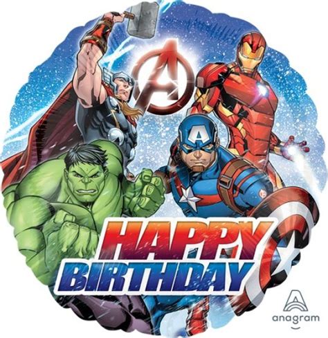 45cm Standard Hx Avengers Happy Birthday S60 Amscan Asia Pacific