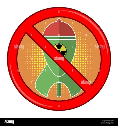 Bomba Atómica Con Signo De Radiación Cohete Nuclear Icono De Arma