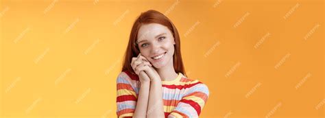 Premium Photo Romantic Tender Sensual Attractive Smiling Redhead Girlfriend Melting Heart Feel