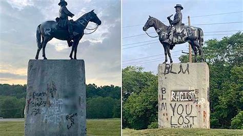 Robert E Lee Statue At Antietam National Battlefield Vandalized