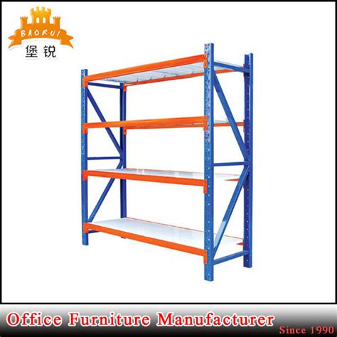 China Blue Orange Knock Down Medium Adjustable Metal Storage Shelf